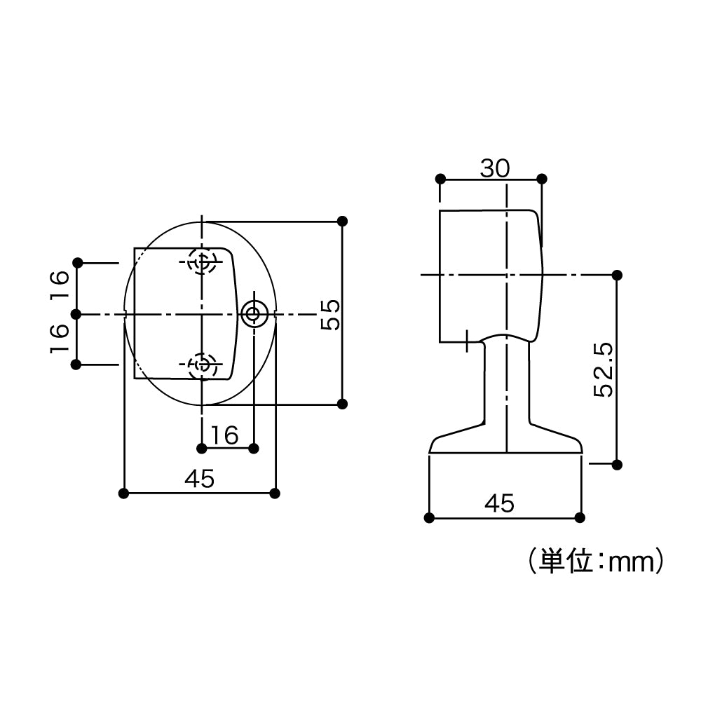 ECLEシステム手すり35シリーズEエンドブラケット
