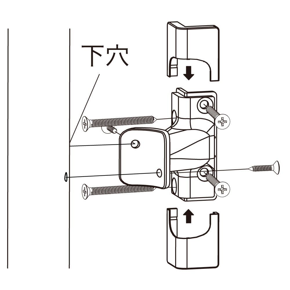 ECLEシステム手すり３５シリーズ半受出隅スリム座ブラケットカバー付