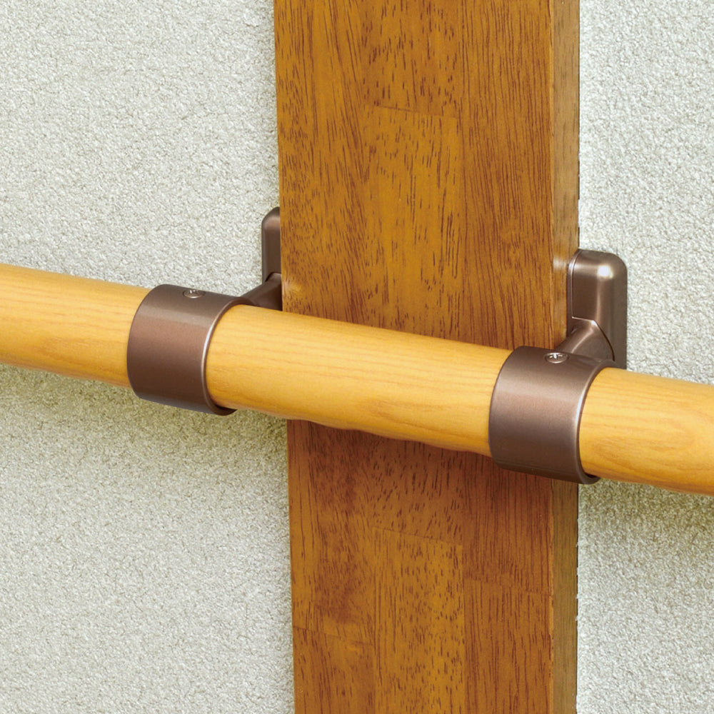 ECLEシステム手すり３５シリーズ真壁用スリム通しブラケットカバー付