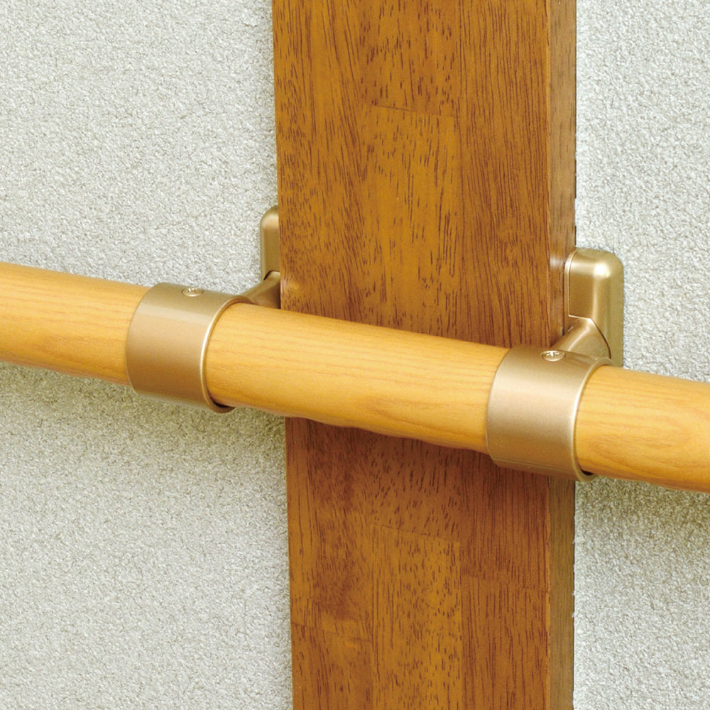 ECLEシステム手すり３５シリーズ真壁用スリム通しブラケットカバー付