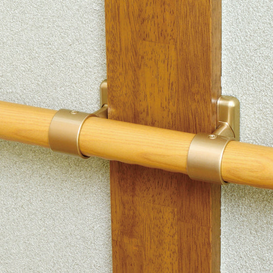 ECLEシステム手すり３５シリーズ真壁用スリム通しブラケットカバー付