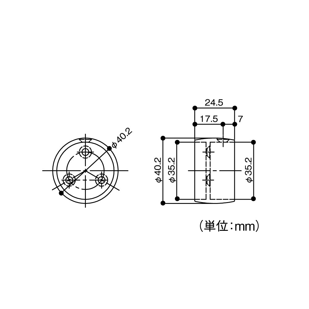 ECLEシステム手すり３５シリーズＥ直ジョイント
